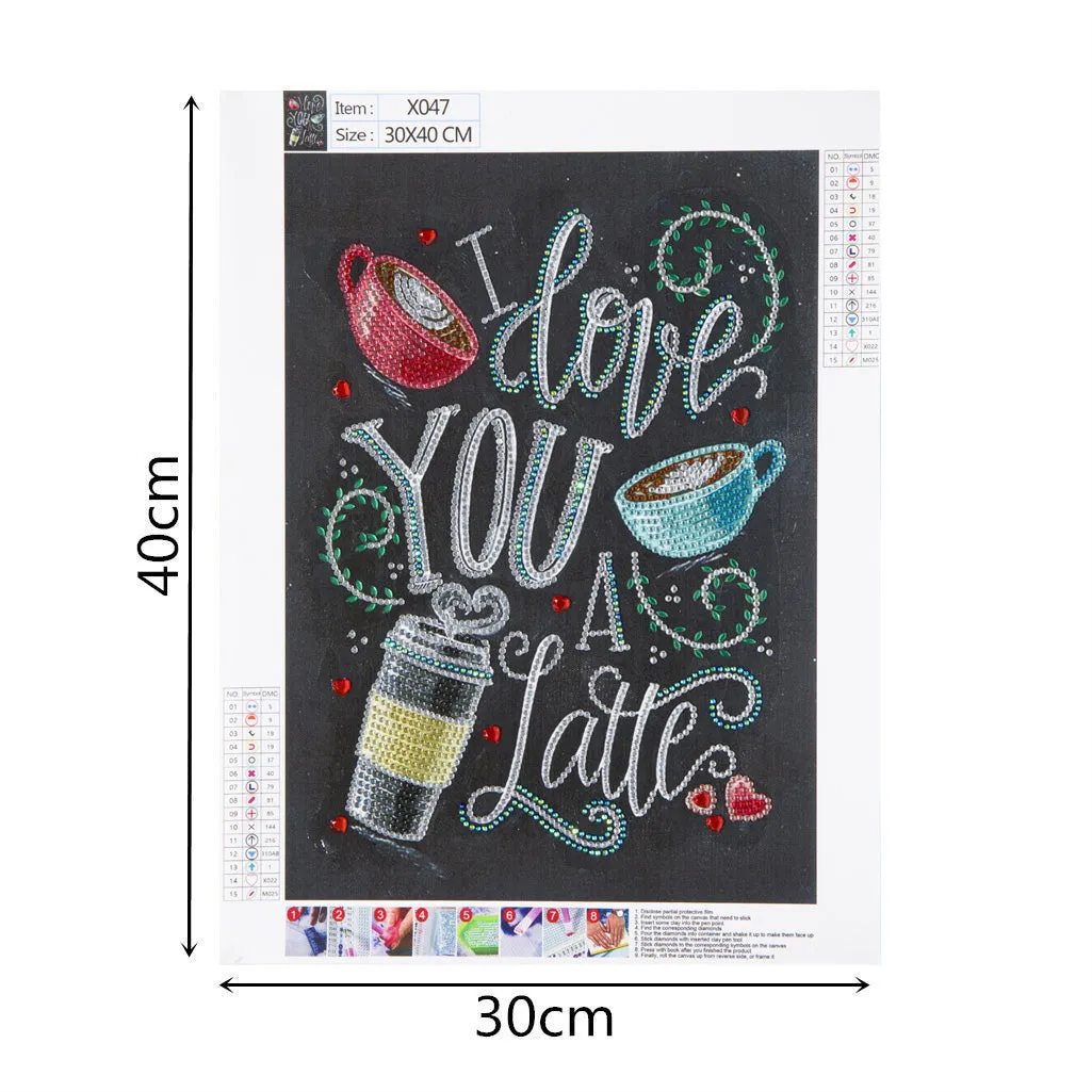 5D DIY  Special-Shaped Diamond- Love Hot Cola 30*40cm