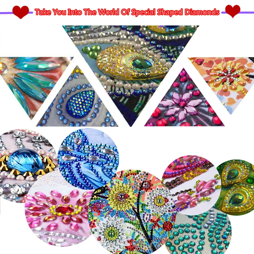 5D DIY  Special-Shaped Diamond-  Mandala 30*30cm