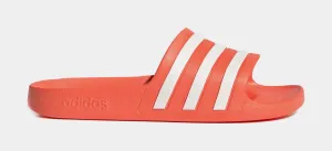 Adilette Aqua Slides Womens Sandals (Orange)