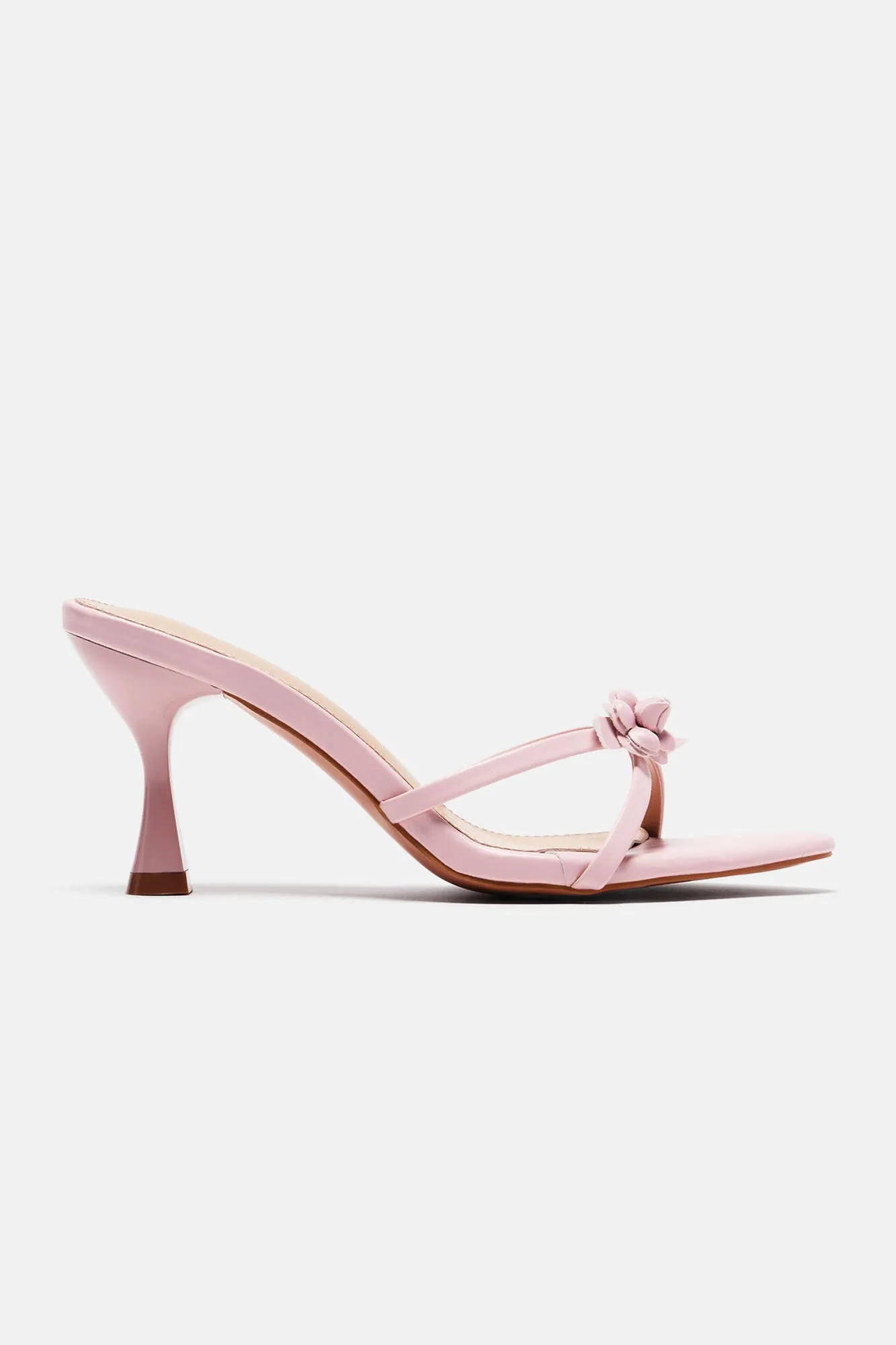 After Brunch Floral Heeled Sandals - Pink