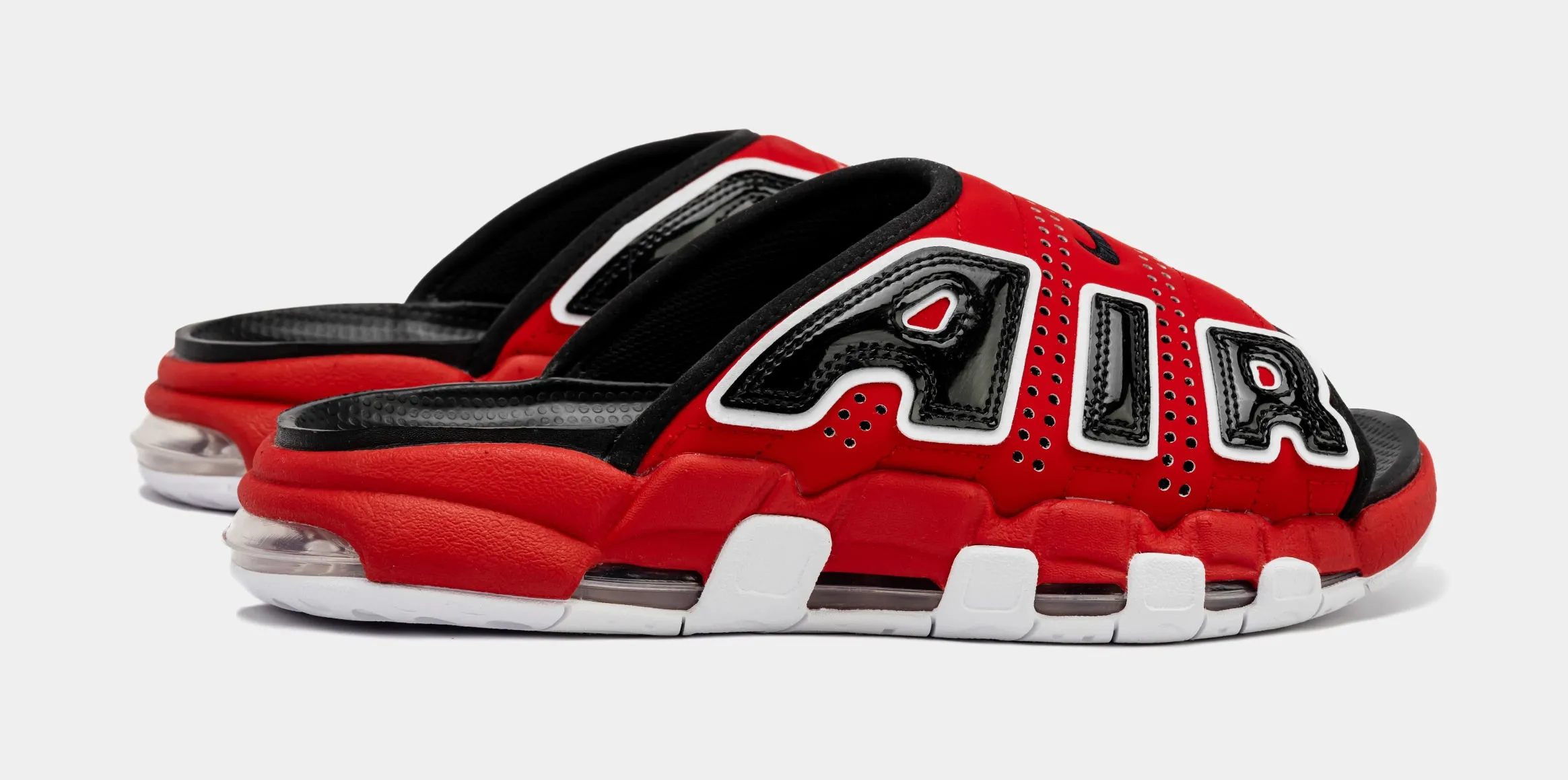 Air More Uptempo Slides Mens Sandals (Red/Black)