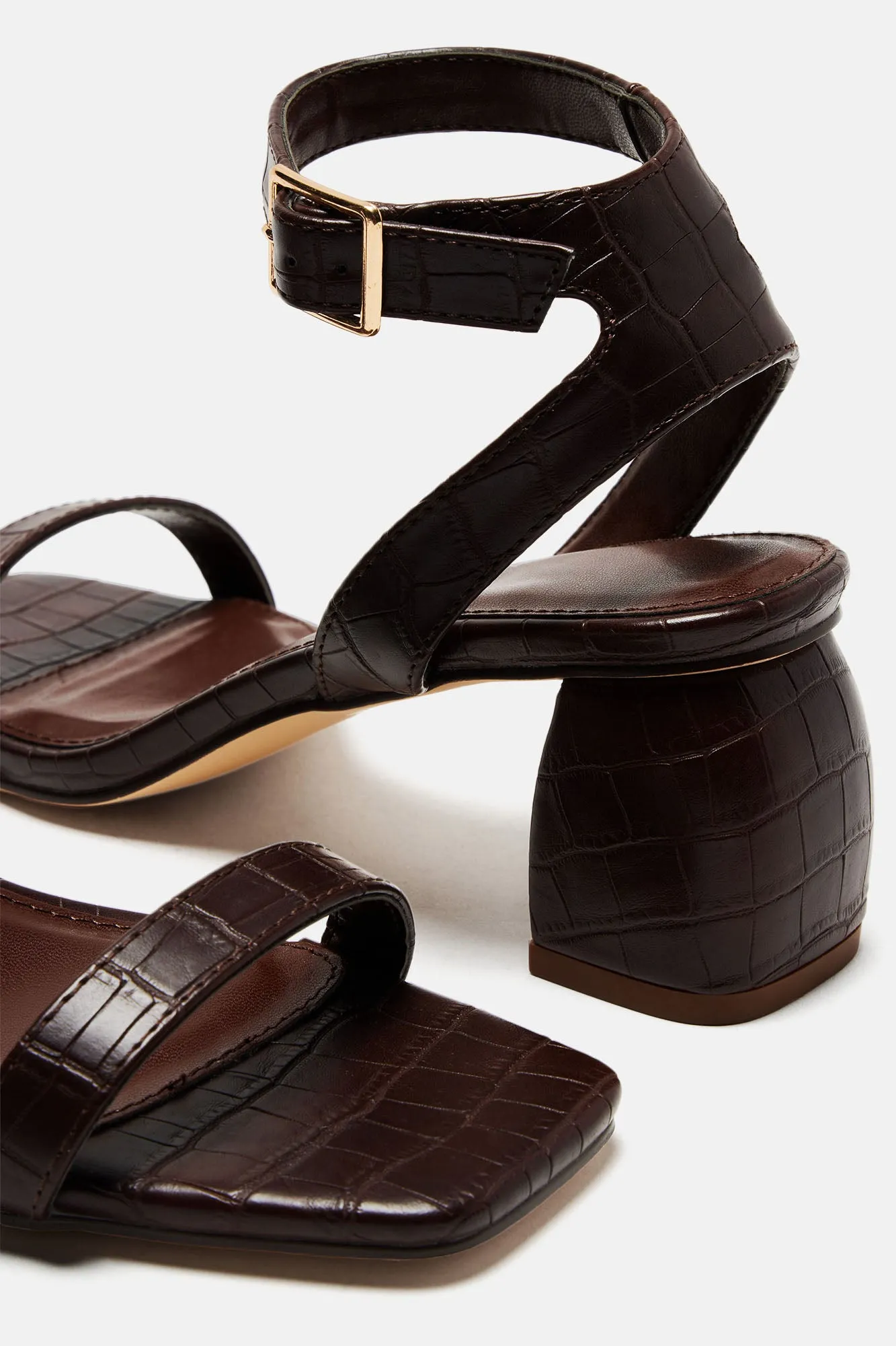 Almost Daily Heeled Sandals - Brown