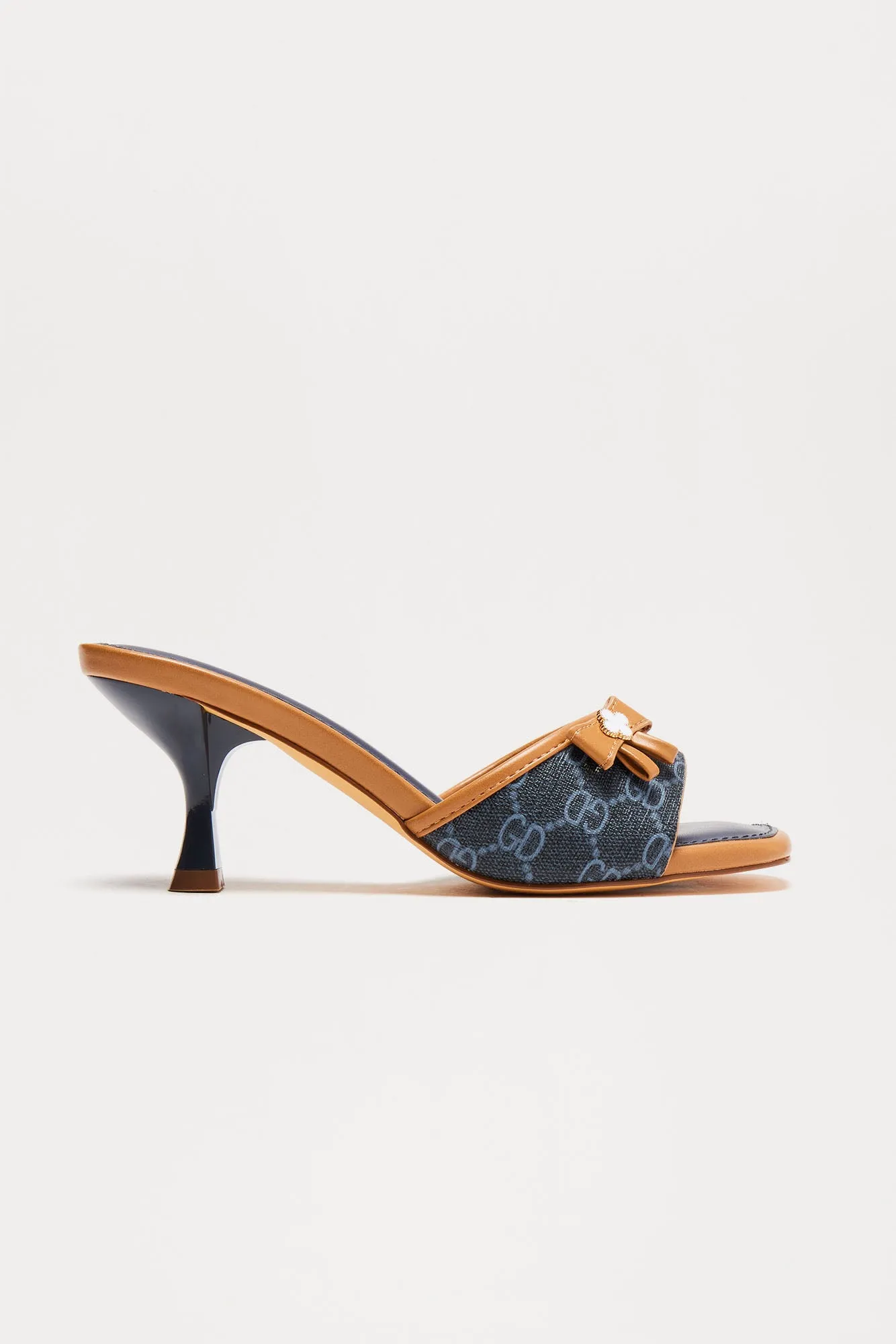 Alva Bow Mules - Navy/combo