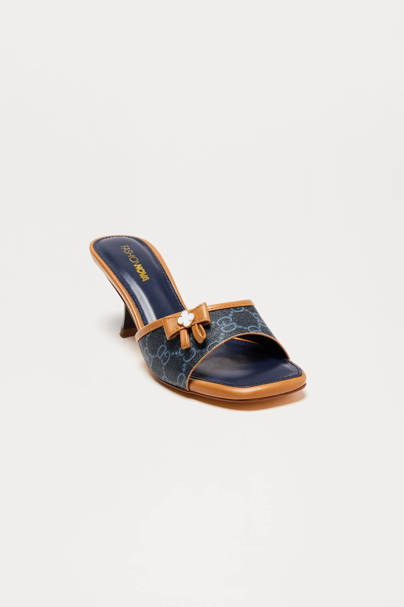 Alva Bow Mules - Navy/combo