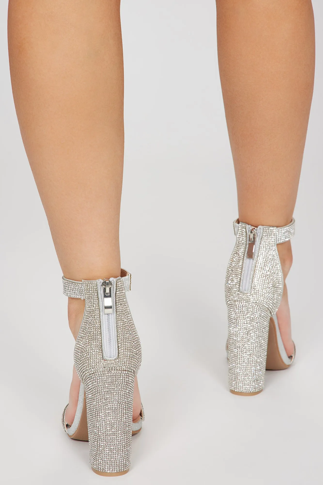 Always On Top Heeled Sandals - Silver