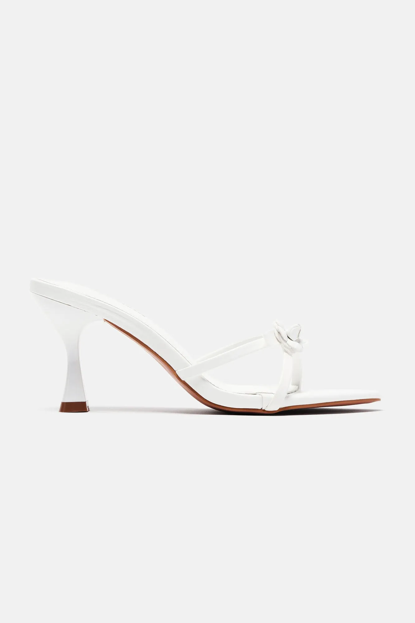 Amozae-After Brunch Floral Heeled Sandals - White