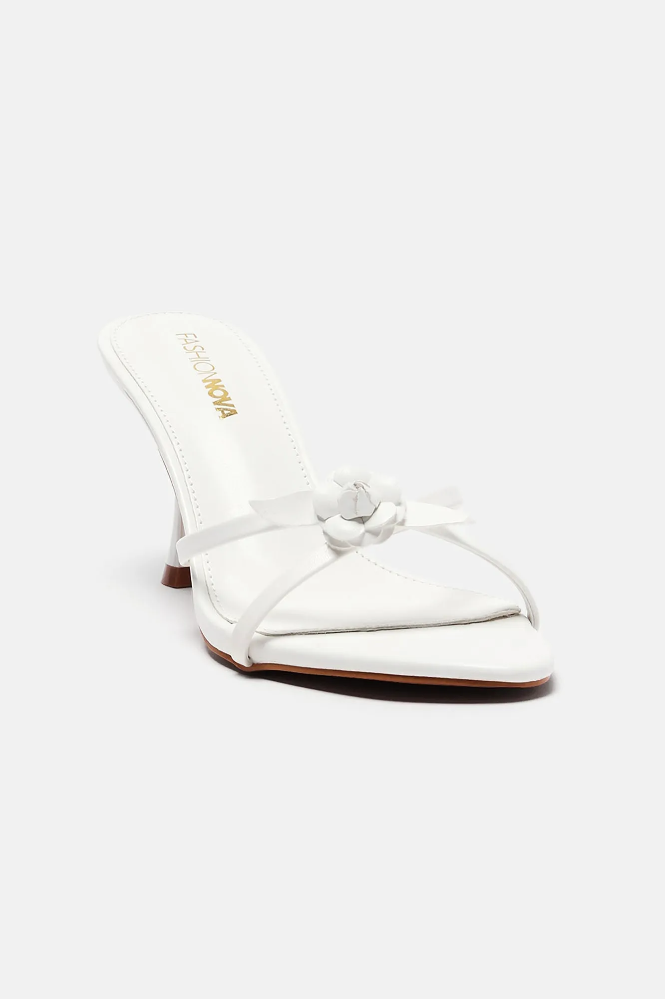 Amozae-After Brunch Floral Heeled Sandals - White