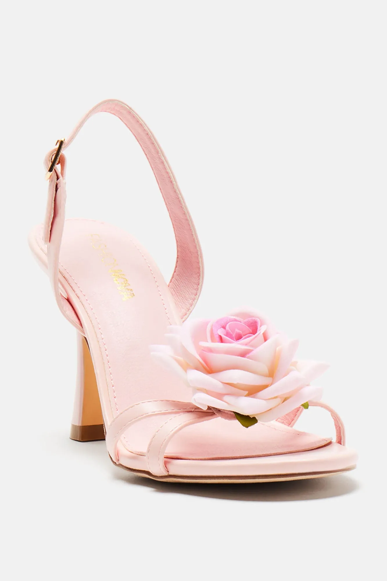 Amozae-All About Flowers Heeled Sandals - Pink