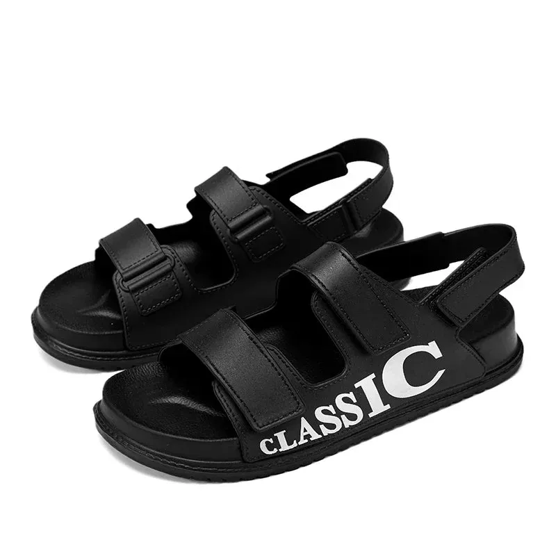 Amozae-BKQU 2024 Men Summer Platform Wedge Slides Breathable Slippers Comfortable Pvc Shoes Breathable Beach Shoes