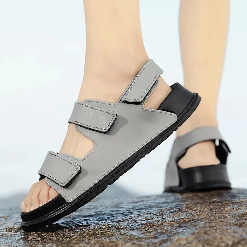 Amozae-BKQU 2024 Men Summer Platform Wedge Slides Breathable Slippers Comfortable Pvc Shoes Breathable Beach Shoes