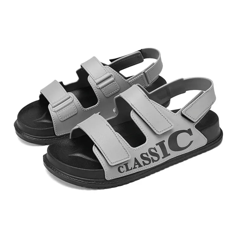 Amozae-BKQU 2024 Men Summer Platform Wedge Slides Breathable Slippers Comfortable Pvc Shoes Breathable Beach Shoes