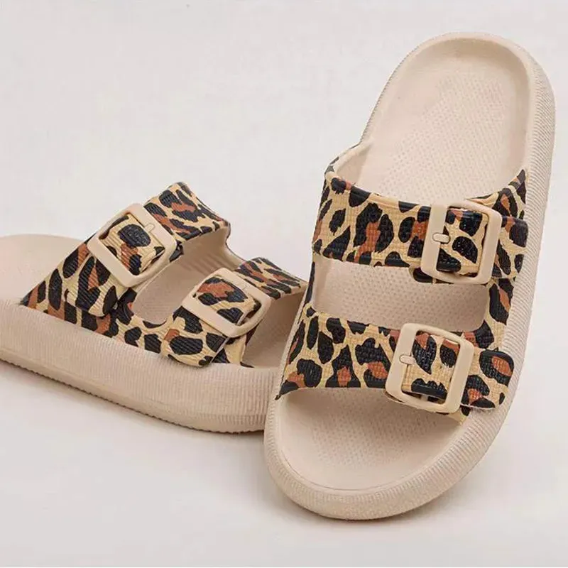 AMOZAE- - Leopard Pillow Slides