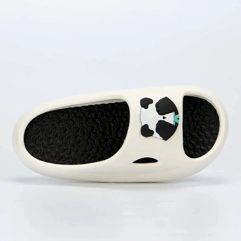 AMOZAE- - Panda Slippers New Thick Bottom Platform for Women