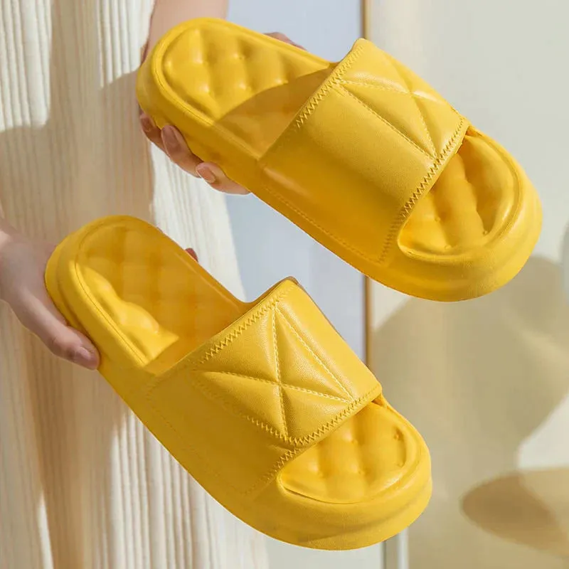 AMOZAE- - Thick Platform Massage Slippers