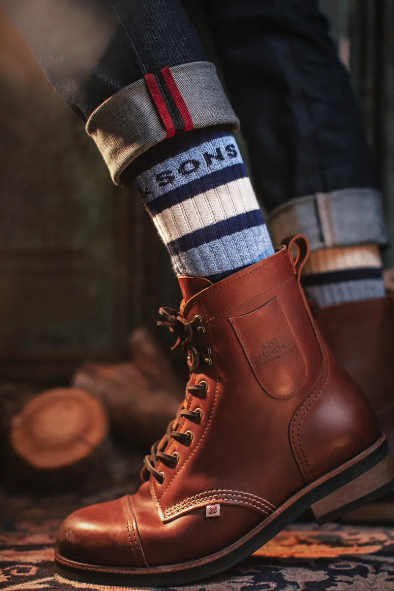 &SONS Baseline Socks Navy