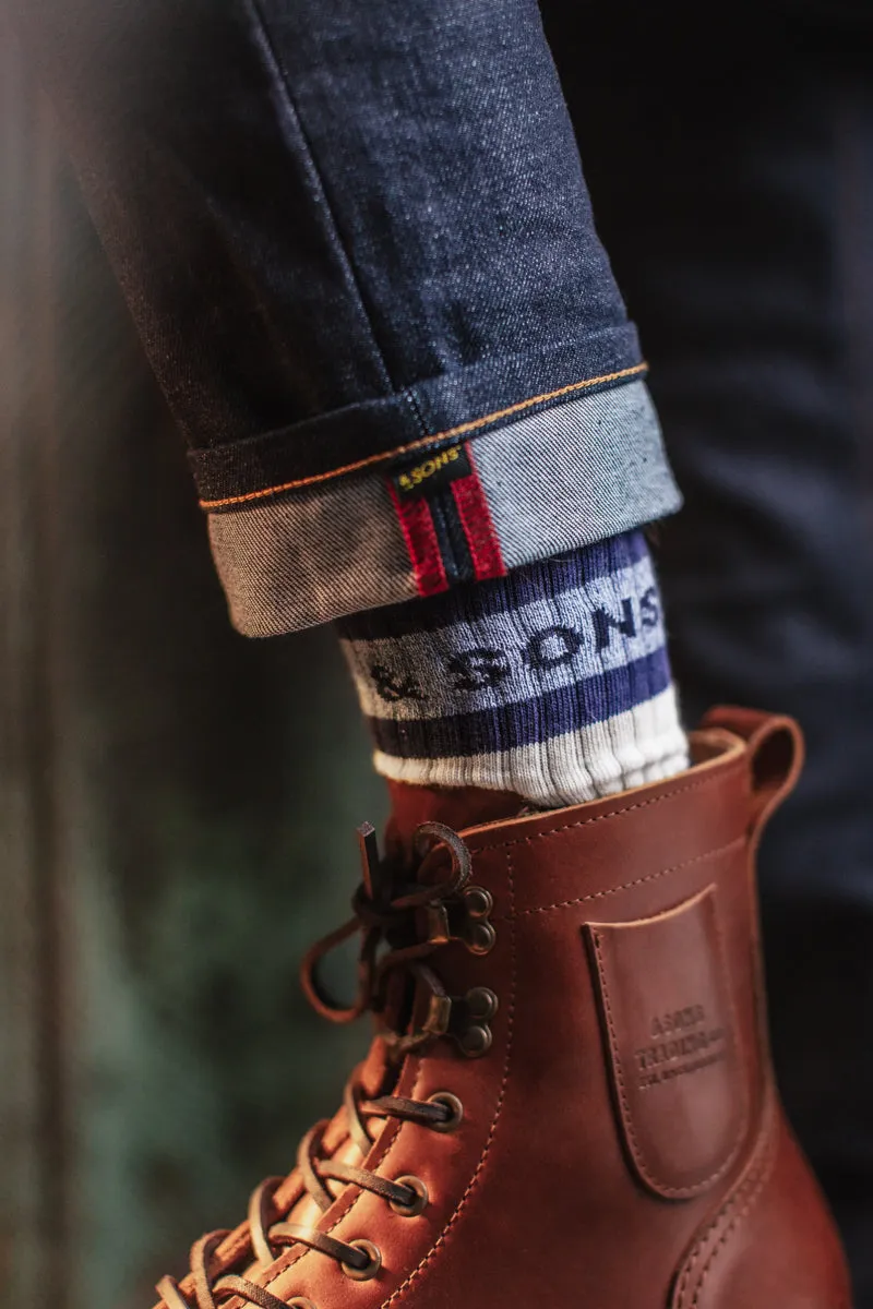 &SONS Baseline Socks Navy