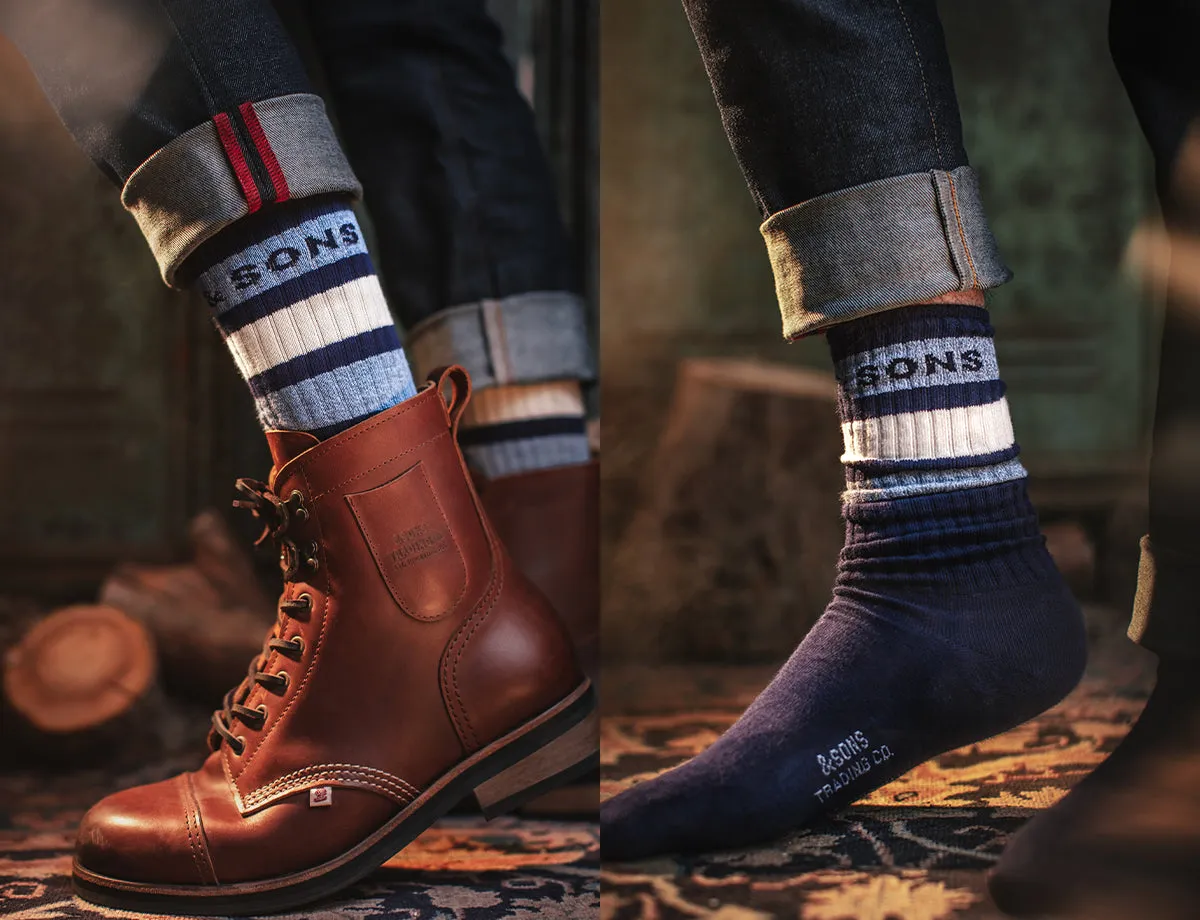 &SONS Baseline Socks Navy