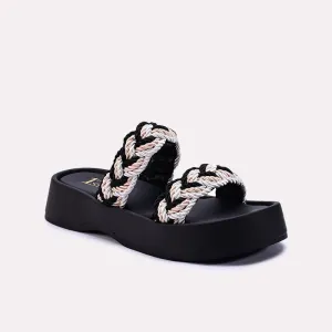 Annabelle Black Platform Slides 0412711