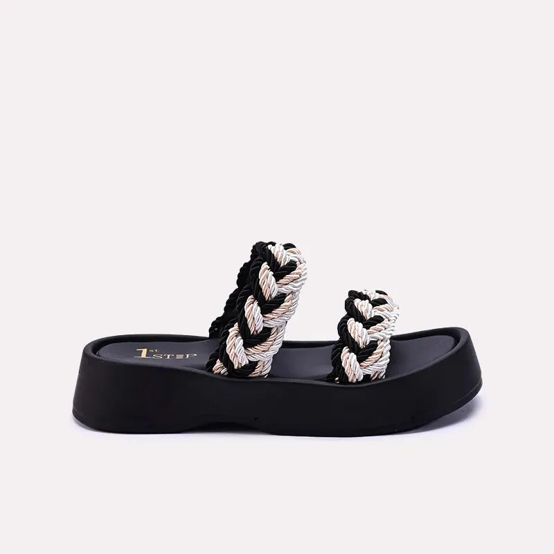 Annabelle Black Platform Slides 0412711