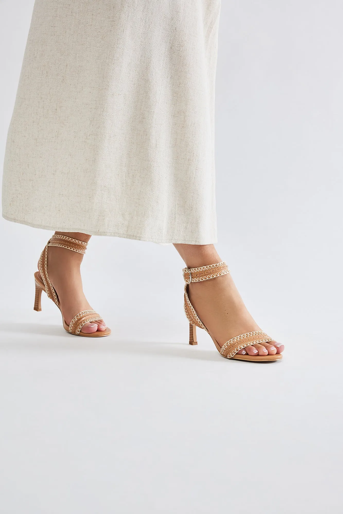 Any Day Any Time Heeled Sandals - Nude