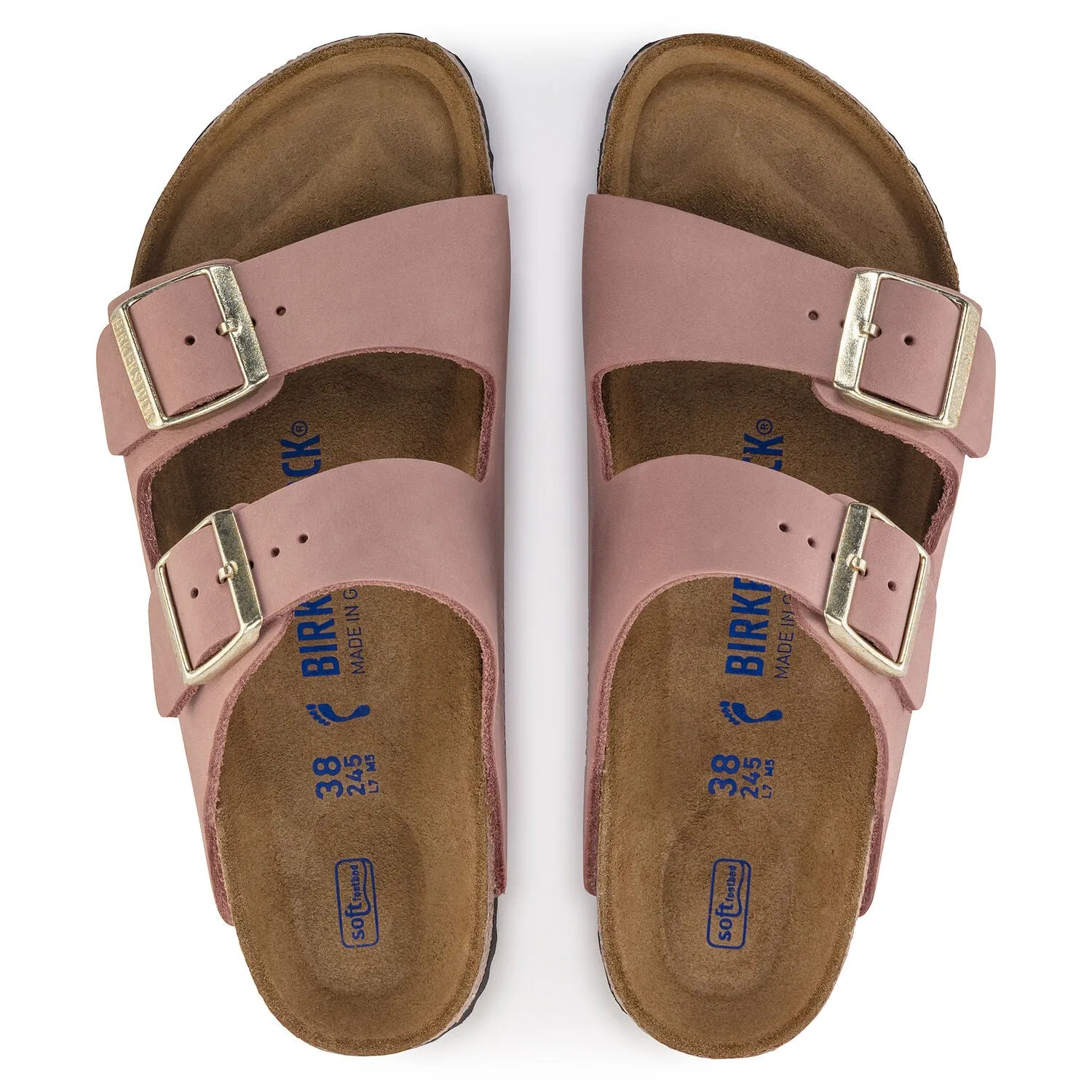 Arizona Soft Footbed Nubuck Leather - Old Rose