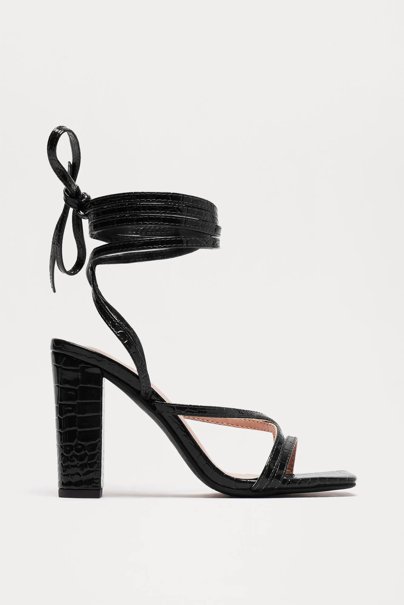 Arlo Wrap Up Heels - Black