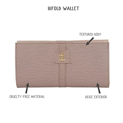 Baggit Women's 2 Fold Wallet - Large (Beige)