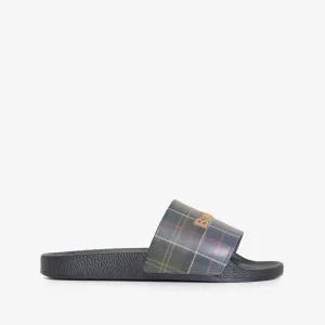 Barbour Tartan Slider Beach Sandal Black MBS0018BK12