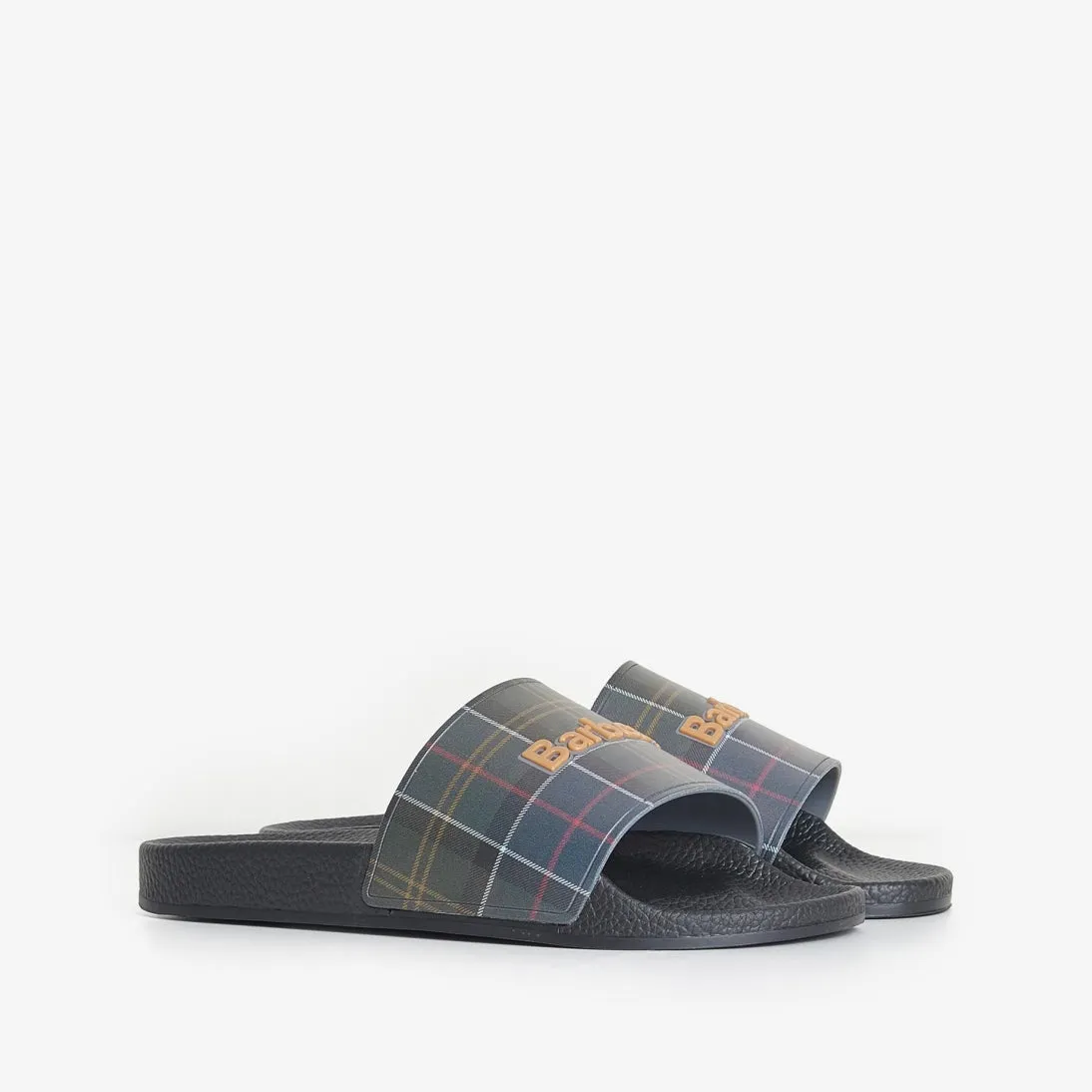 Barbour Tartan Slider Beach Sandal Black MBS0018BK12