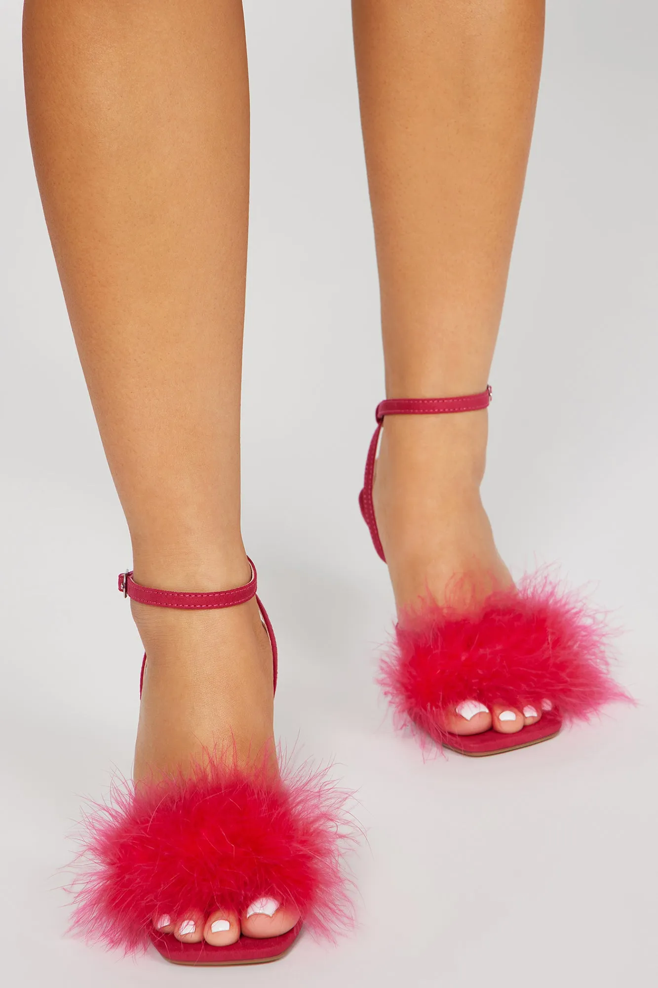 Be Noticed Heeled Sandals - Fuchsia