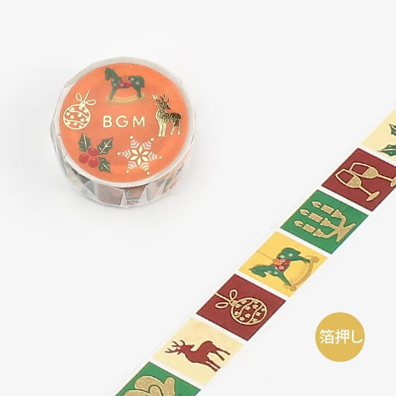 BGM Christmas Limited Pattern Masking Tape