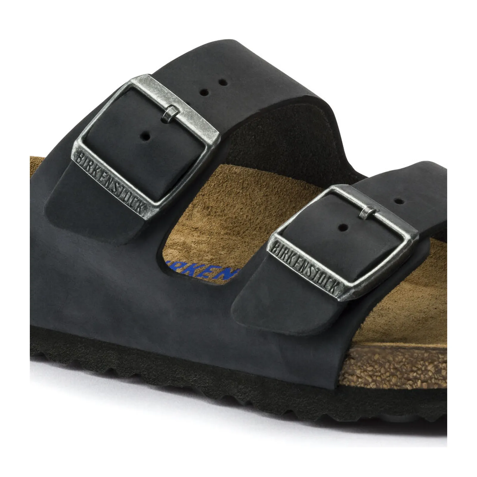 Birkenstock Arizona Soft Footbed Slide Sandal (Unisex) - Black Oiled Leather