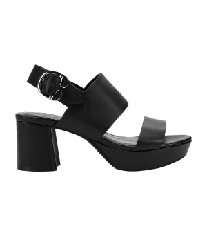 Camera Heel Sandals Black