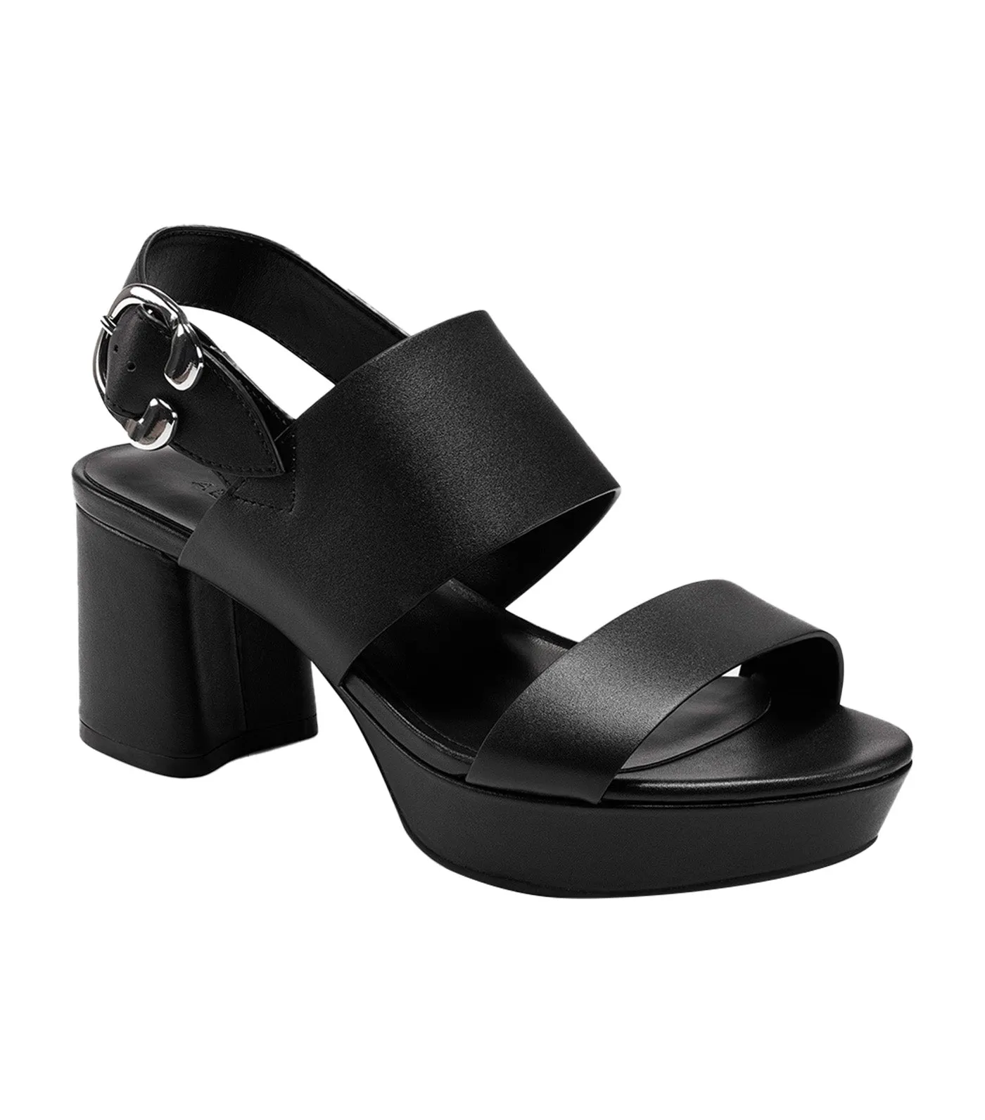 Camera Heel Sandals Black