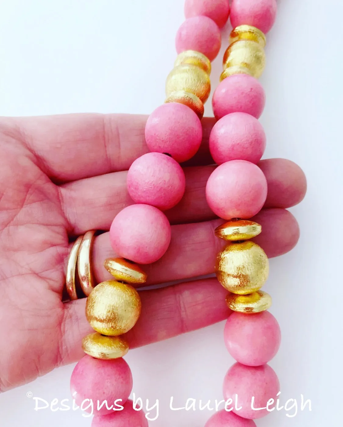 Chinoiserie Pendant Statement Necklace - Bubblegum Pink