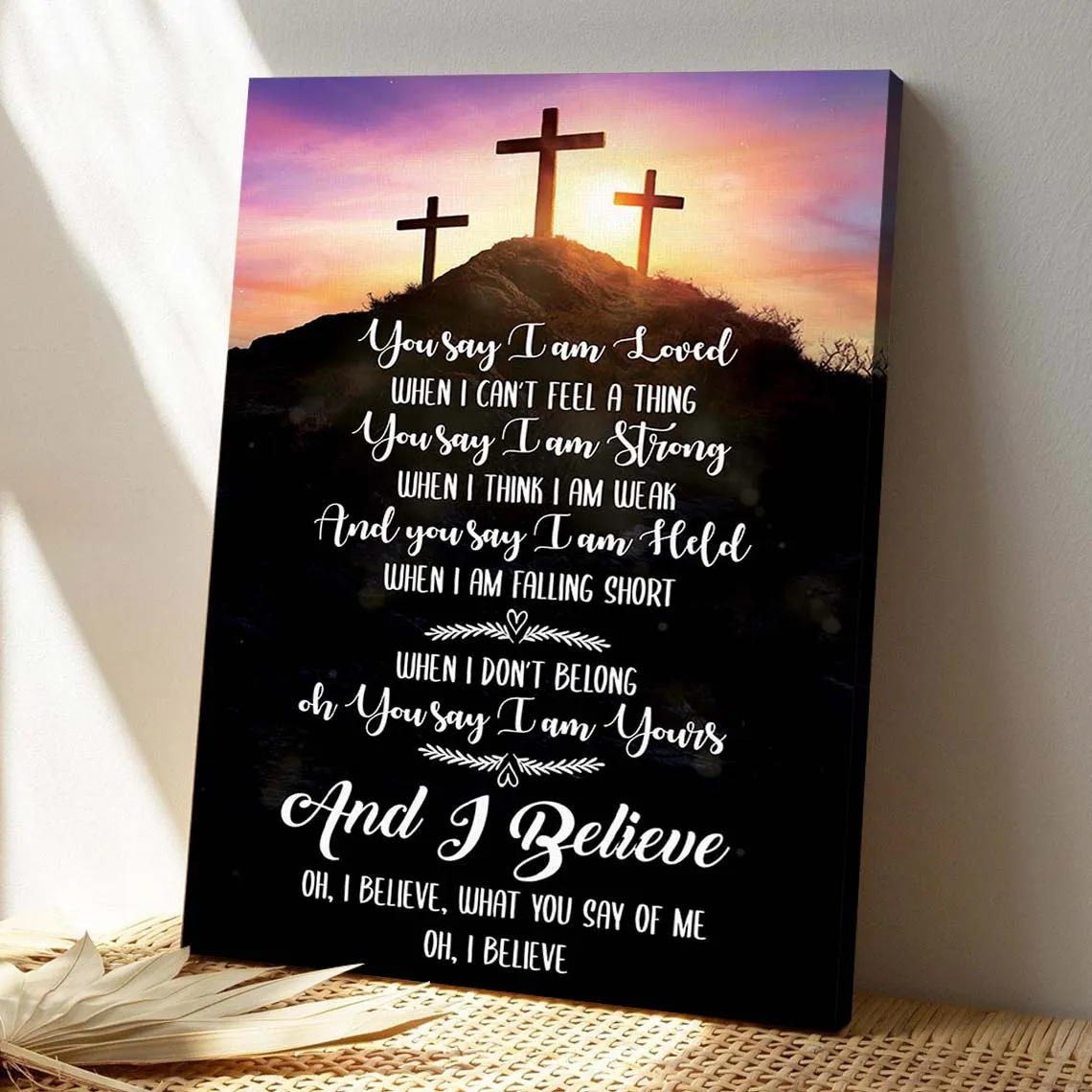 Christian Canvas Art - Special Lyrics About God - Unique Jesus Canvas - Scripture Canvas - Ciaocustom