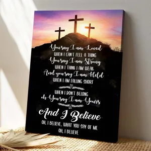 Christian Canvas Art - Special Lyrics About God - Unique Jesus Canvas - Scripture Canvas - Ciaocustom