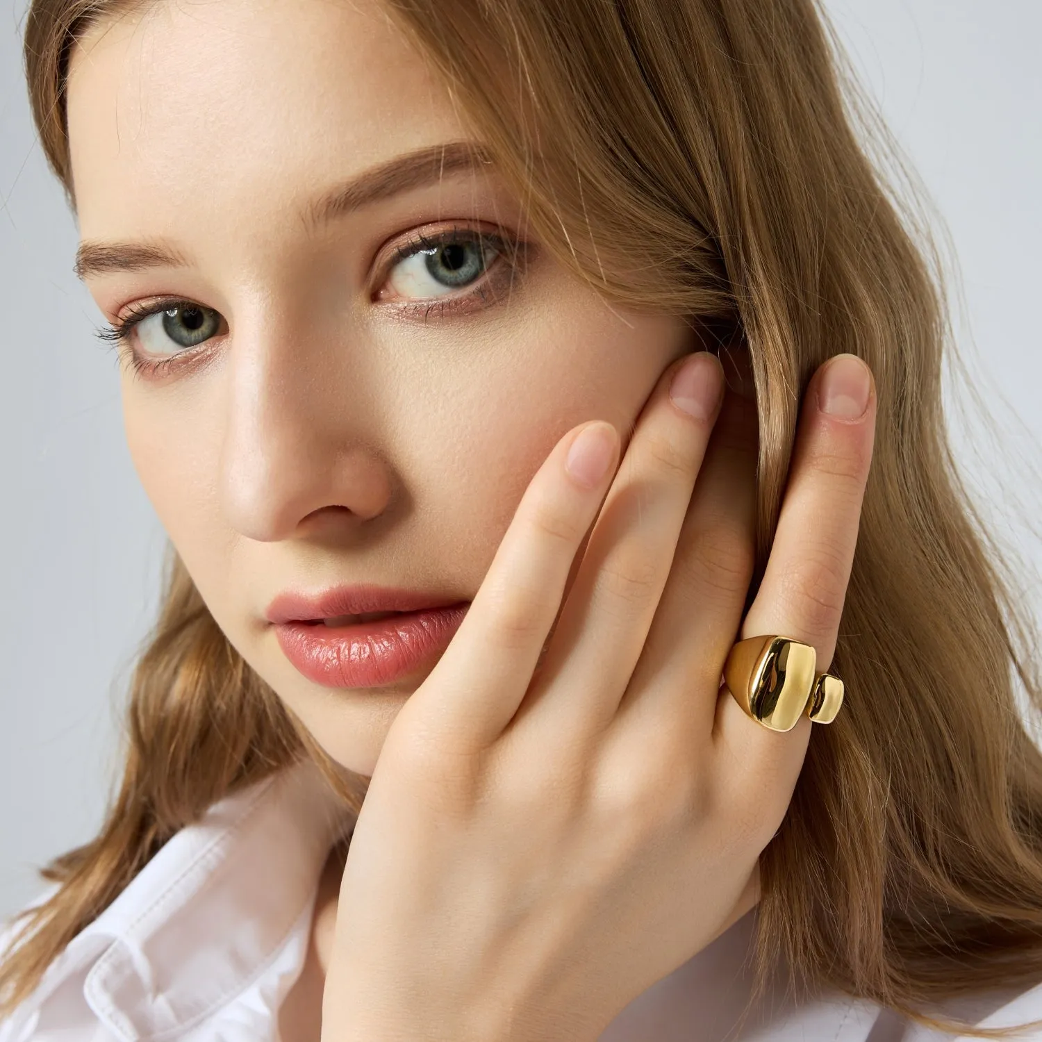 Chunky Geometric Dome Statement Ring