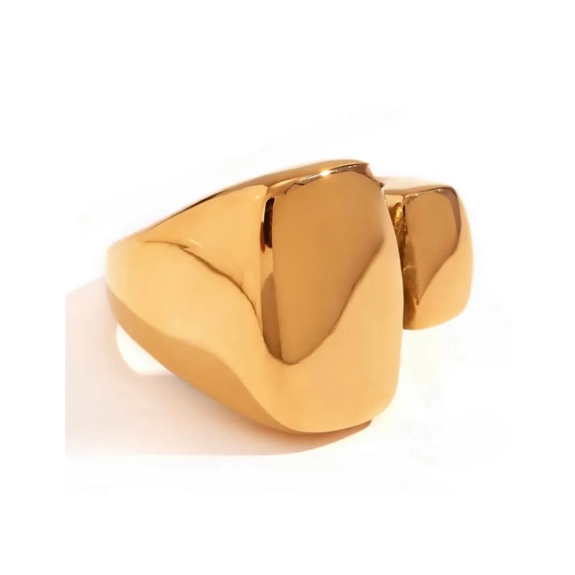 Chunky Geometric Dome Statement Ring