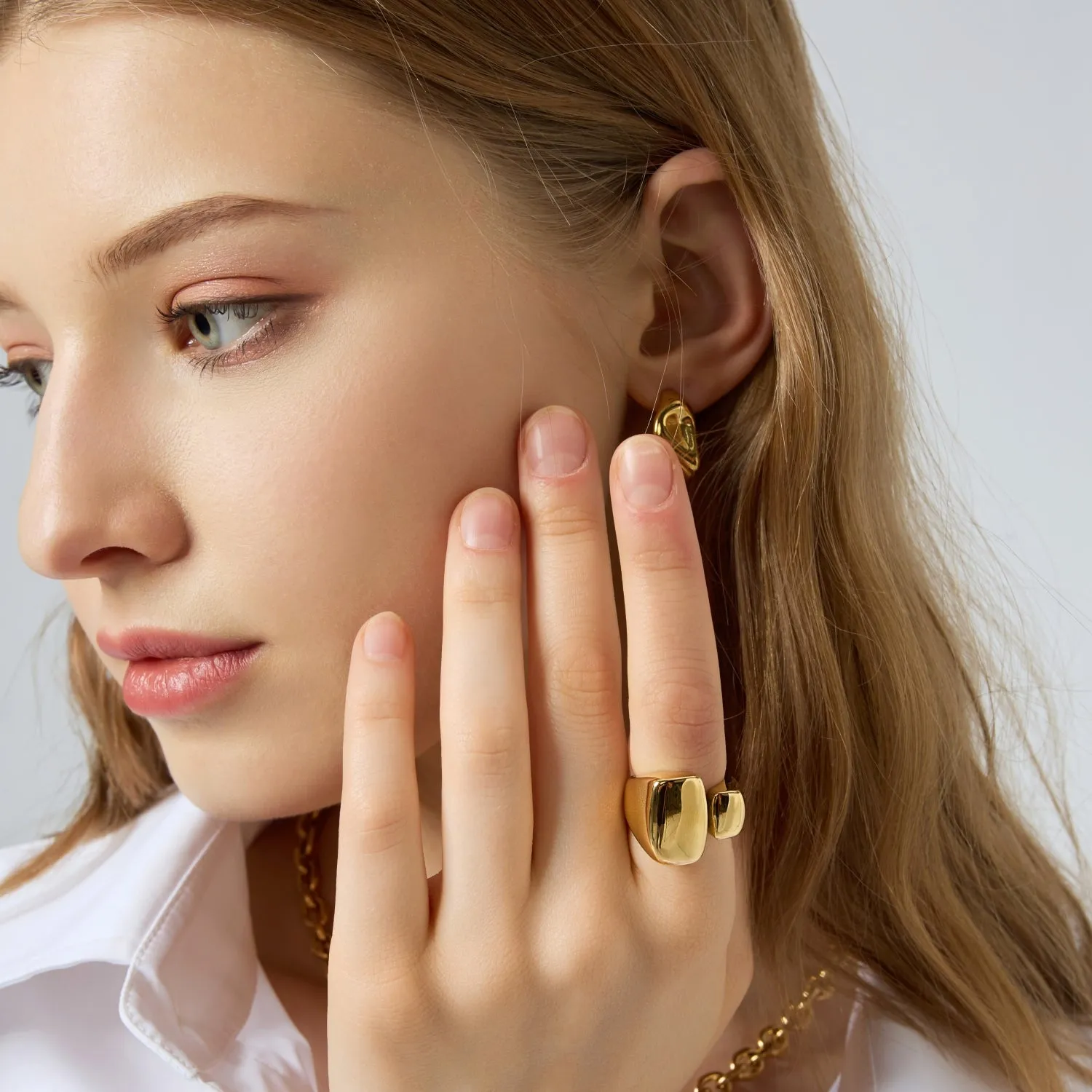 Chunky Geometric Dome Statement Ring