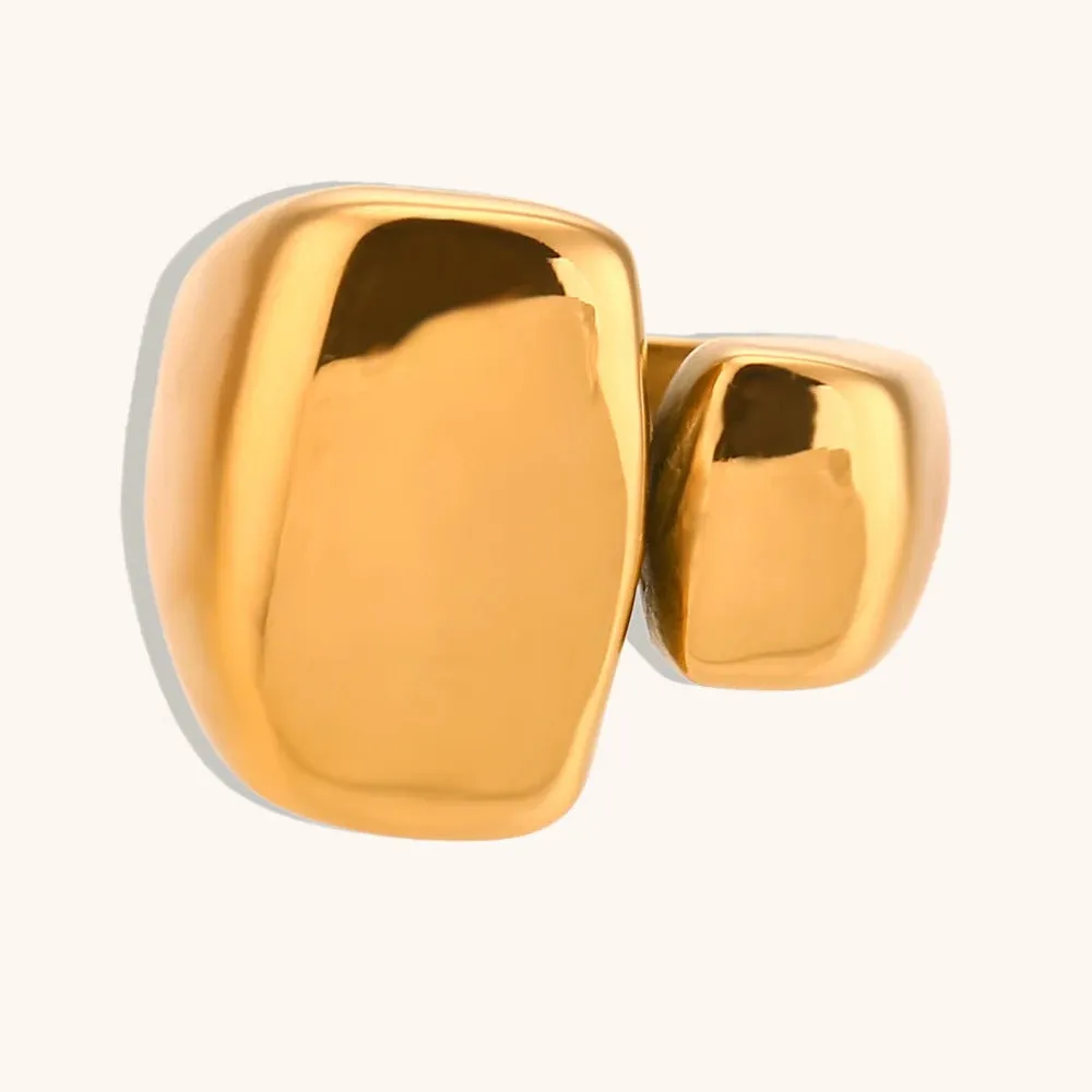 Chunky Geometric Dome Statement Ring