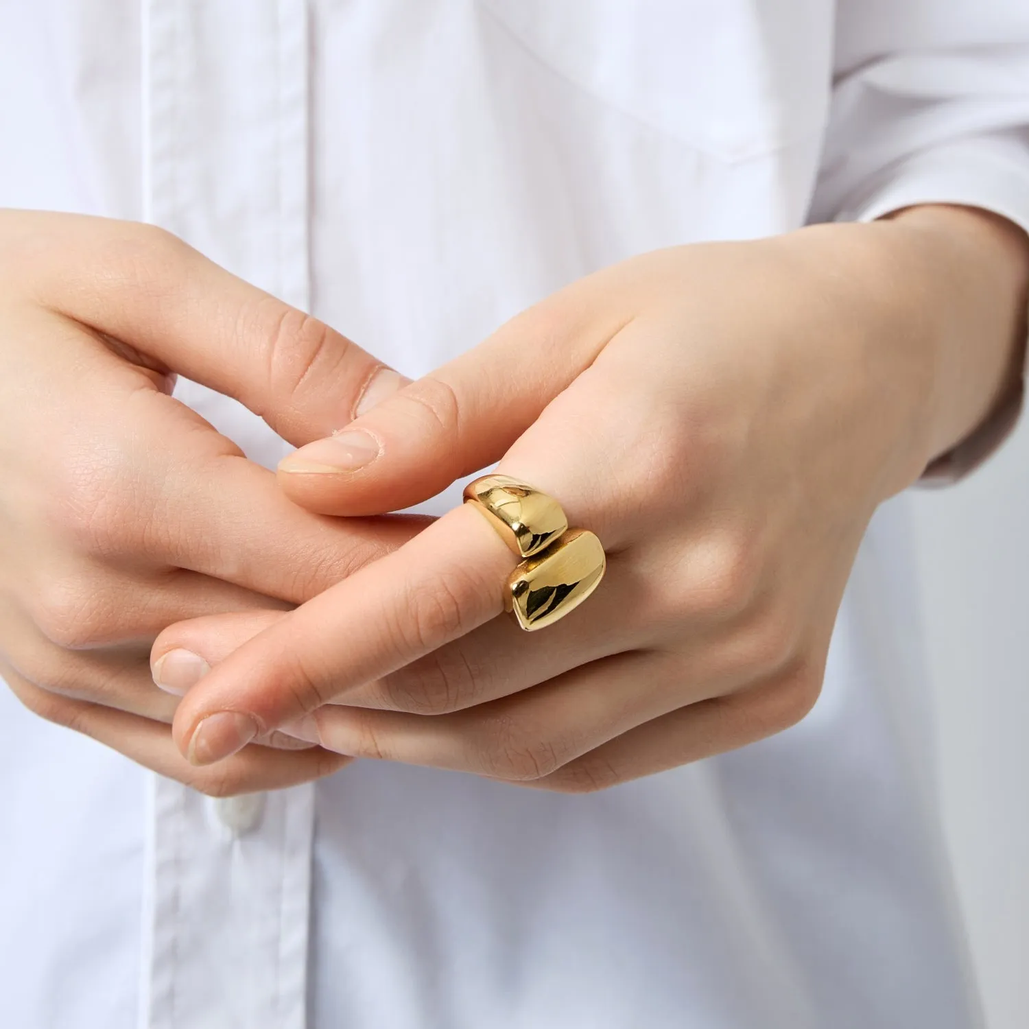 Chunky Geometric Dome Statement Ring