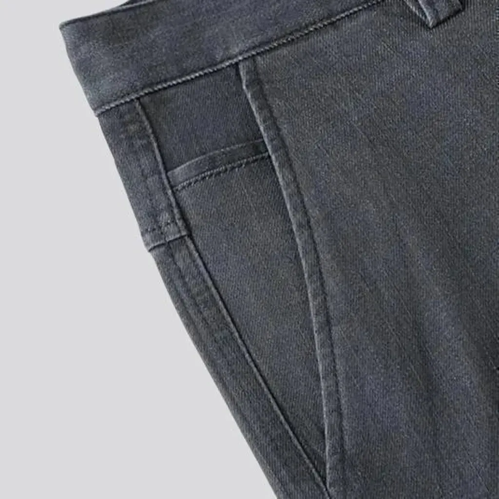 Classic straight fit dark men's jeans