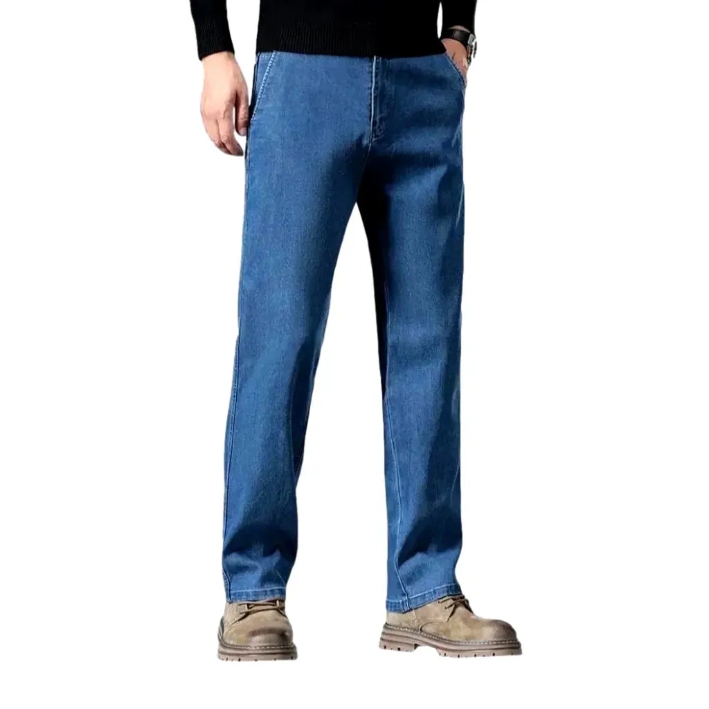 Classic straight fit dark men's jeans