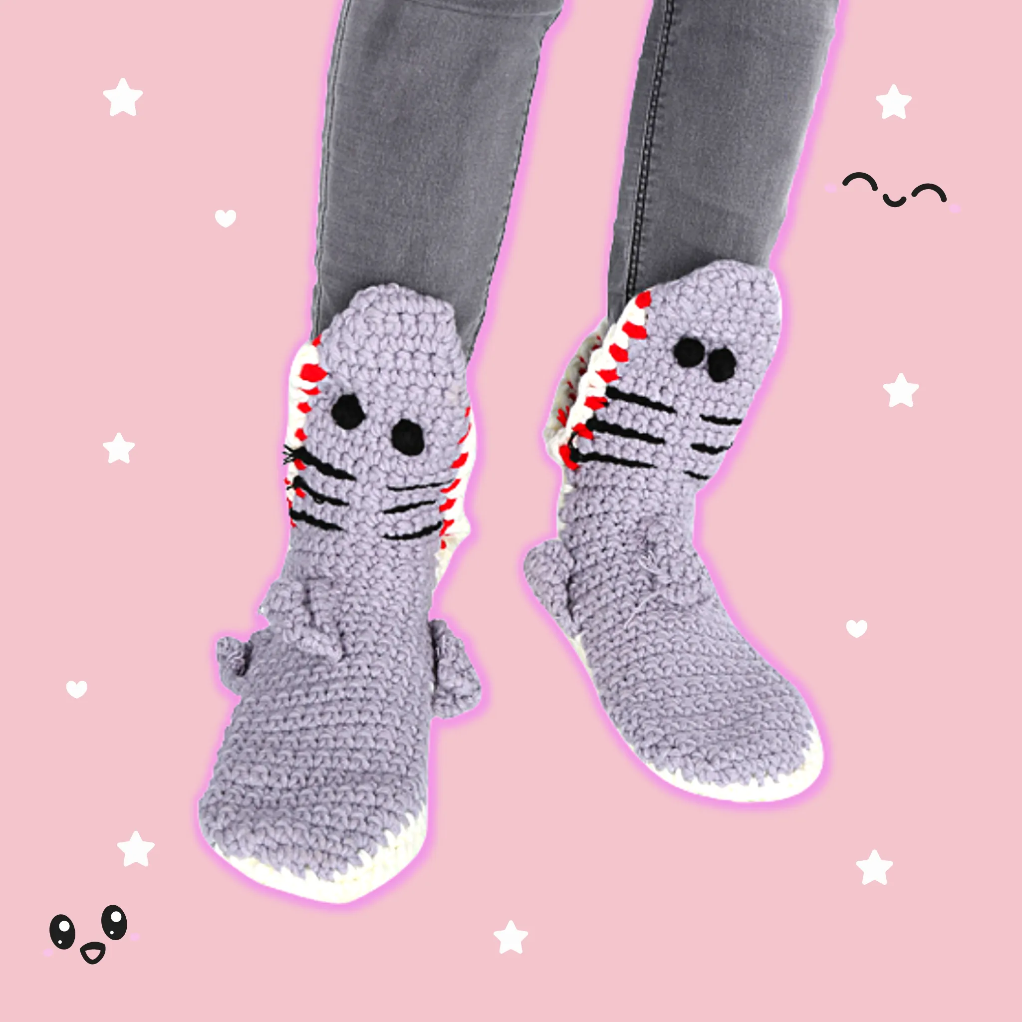 Cozy Plush Shark Socks