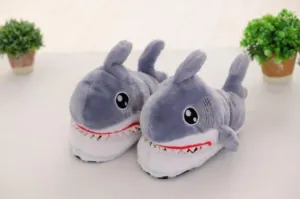 Cozy Shark Plush Slippers