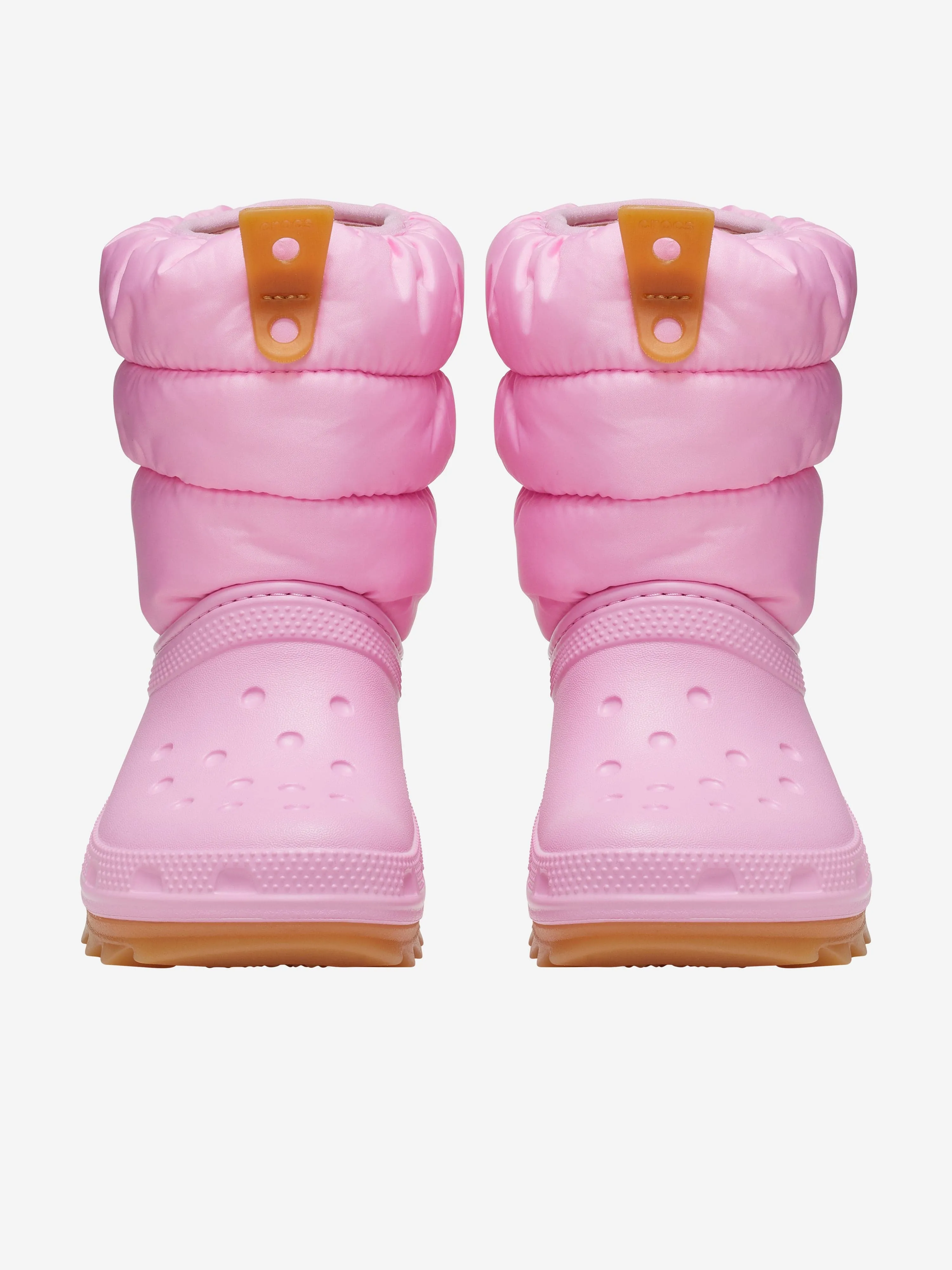 Crocs Girls Classic Neo Puff Boots in Pink