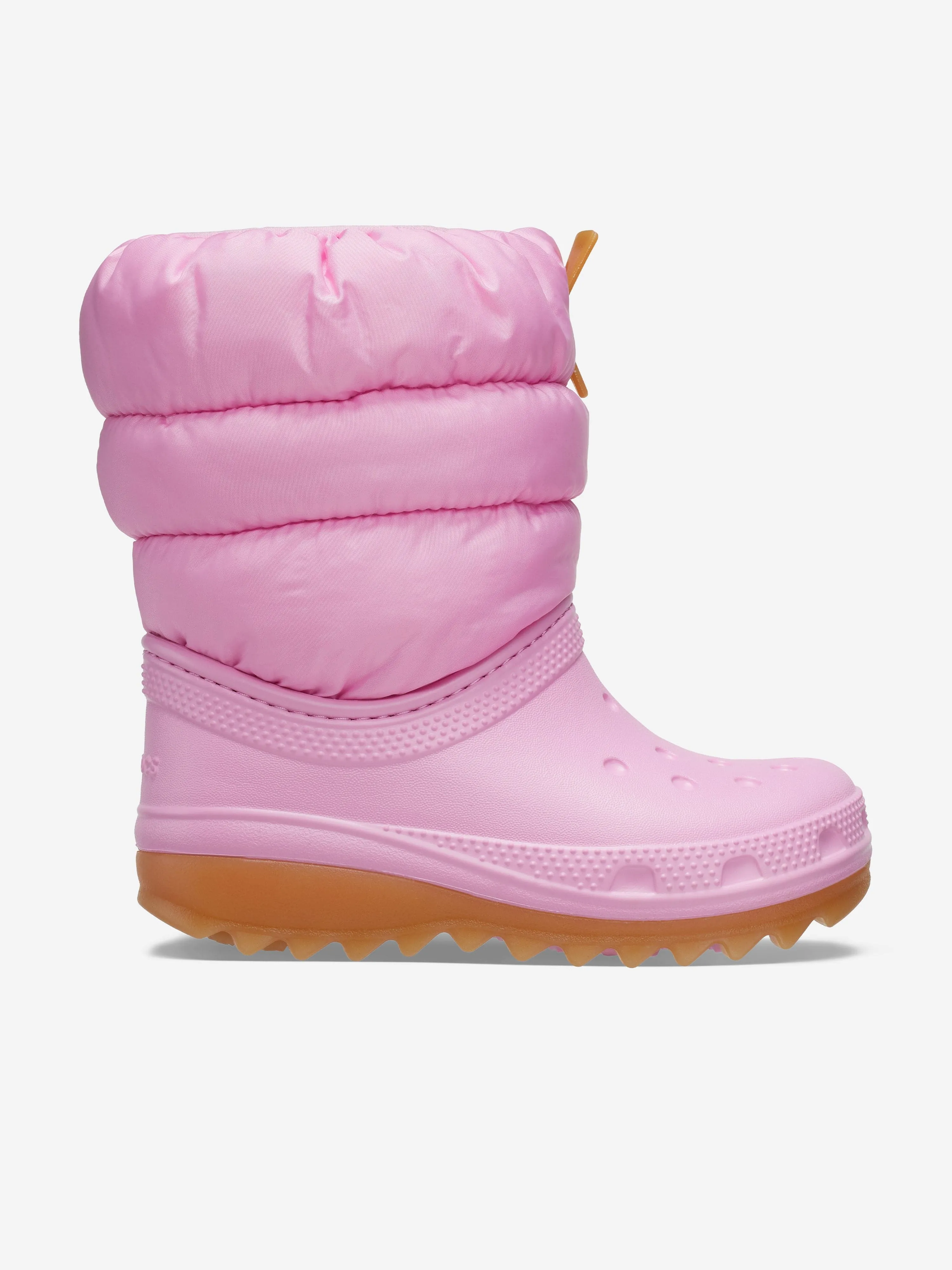 Crocs Girls Classic Neo Puff Boots in Pink