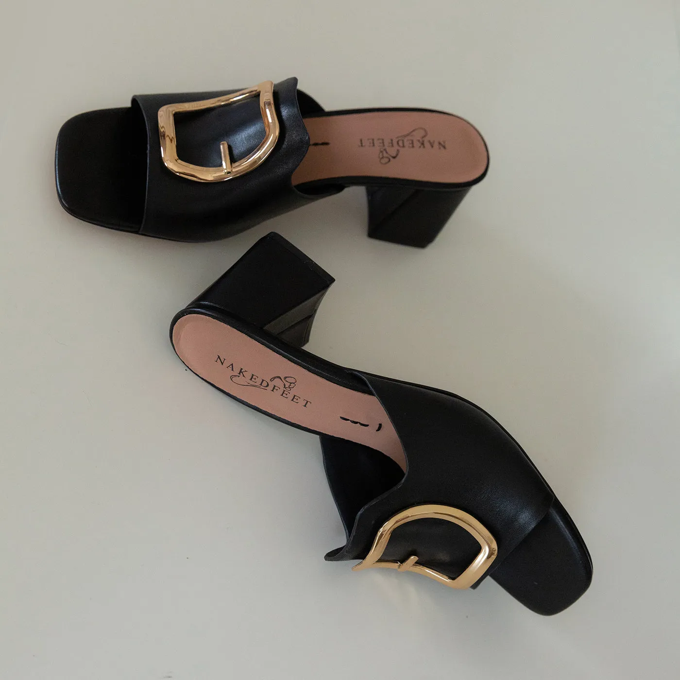 CUPEL in BLACK Heeled Sandals