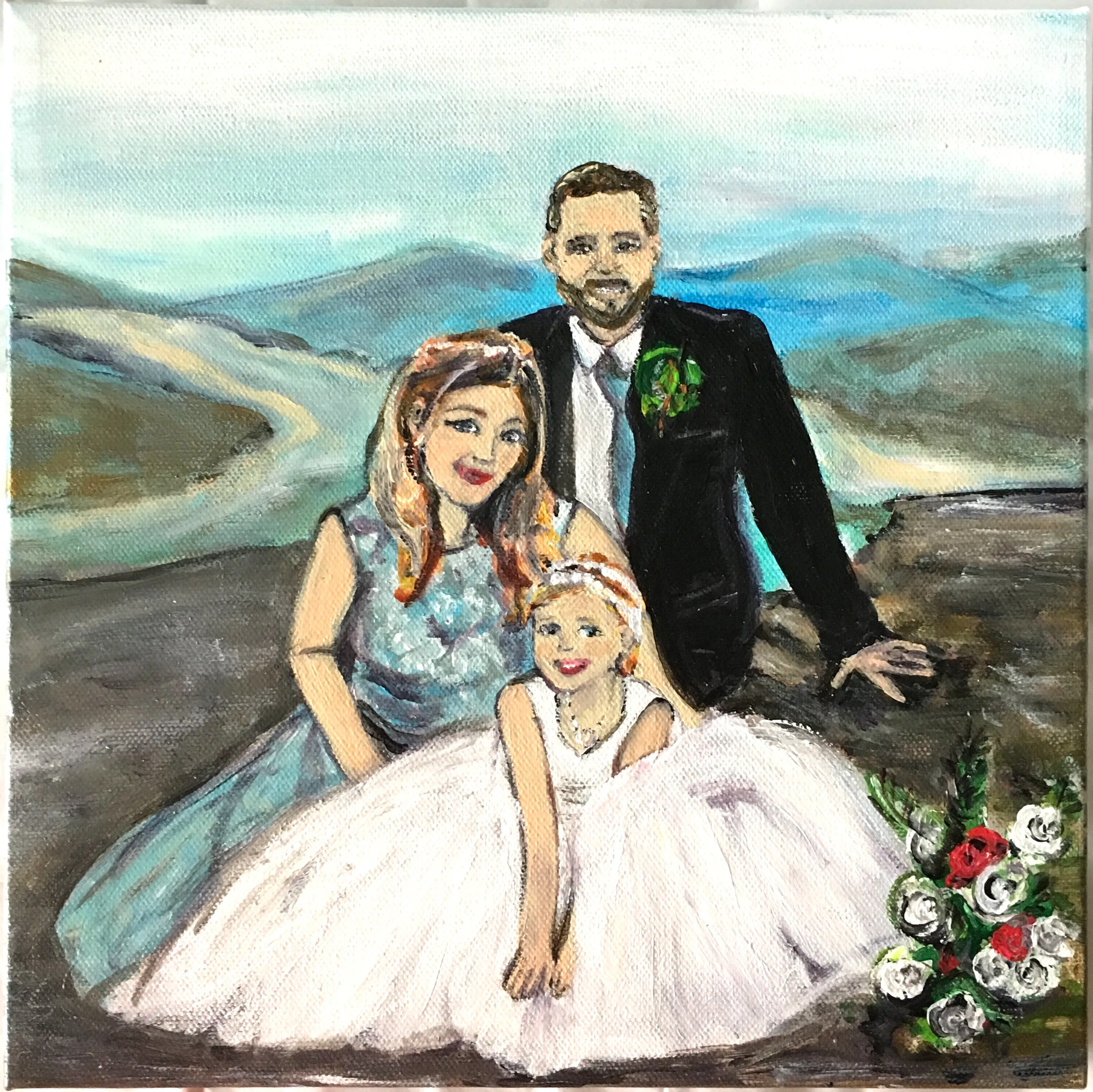 CUSTOM ORDER!   Special Occassion Portraits: Weddings, Anniversaries, Performance, Pets, etc.. / Acrylic on Canvas